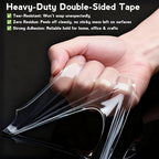 Double Sided Tape Heavy Duty, Nano Double Sided Adhesive Tape for Wall, Tile, Glass, Plastic, Metal, Marble, Ceramic | Perfect for Picture Hanging