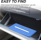 Cacturism Car Registration and Insurance Holder, Vehicle Glove Box Car Organizer Men Women Wallet Accessories Case with Magnetic Shut for Cards, Essential Document, Driver License, Blue