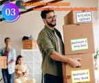 6" x 4" Large Moving Labels for Boxes, Packing Supplies for Moving Color Coded Blank Labels Stickers for Home Organization Projects, Kitchen, Storage Bins, Permanent Adhesive