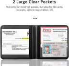 CoBak Car Registration and Insurance Holder - Small and Lightweight Vehicle Glove Box Car Organizer, Auto Truck Comparment Accessories Case for Essential Document, Driver License (Croco Black)