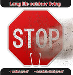 Geetery 3 Pcs Stop Signs Traffic Signs 12 x 12 Inches, Street Road Traffic Cone Top Warning Double Sided for Barricade Outdoor Weather Fade Resistant, Wear Resistant