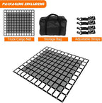 Heavy Duty Truck Cargo Net with Mesh, 6.75 ft x 8 ft 1500LBS Capicity Stretchable Truck Bed Cargo Net with Straps & Cam Buckles & J-Hooks for Pickup (81" x 96")