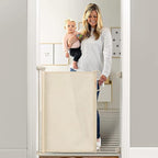 Momcozy Retractable Baby Gate, 33" Tall, Extends up to 55" Wide, Child Safety Baby Gates for Stairs, Doorways, Hallways, Indoor, Outdoor