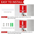 GicnKeuz Fire Extinguisher Sign, 6" x 6" Fire Extinguisher Projecting Sign with Down Arrow, Two-Sided Acrylic L-Signs, Including Screws, Easy to Install, Home Office/Business Use (4 Pack)