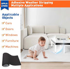 MAGZO Adhesive Foam Padding 1/8 Inch Thick x 12 Inch W x 59 Inch L, Black Thin Neoprene Sheets, Closed Cell Foam Sheet Roll