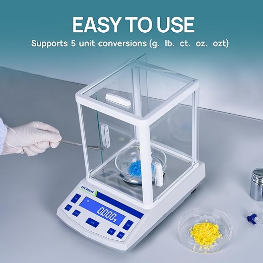 LICHEN Lab Scale High Precision Scale Laboratory 0.001gx500g Accuracy Lab Digital Analytical Balance Weigh(500g,1mg)