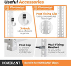 HOMEDANT 5 Tier Storage Shelves Adjustable Laminated Boltless Garage Metal Shelving Unit Heavy Duty Utility Rack Shelf Warehouse Pantry Closet Kitchen (3, (M) 35.9" W, White)