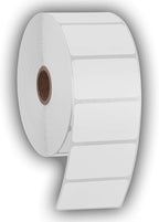 2.25" X 1.25" Direct Thermal Perforated Stickers Labels for Barcodes, Address, Consignment - Compatible with Zebra, Rollo, Godex and More (White, 12 Rolls)