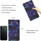2 Ppack Leather Car Registration and Insurance Card Holder, Car Document Holder for Cards License with Magnetic Shut(Purple)