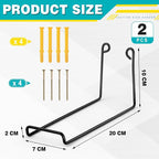 2 Pack Caution Wet Floor Safety Sign Hanger, Wall Mount Sign Hangers with 10 Signs Capacity(Total), Stainless Steel for Easy Installation, Ideal for Commercial Use, Schools, Hospitals