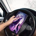Car Registration and Insurance Holder, Leather Car Glove Box Organizer, Cool Car Accessories for ID, Driver's License Cards & Essential Document, business cards, Men&Women,Cool Wolf Moon
