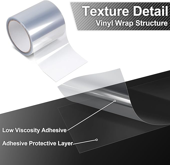 Lypumso Clear Vinyl Wrap Tape, Car Door Edge Guard Door Sill Protector, Transparent Paint Protection Film for Most Cars Rearview Mirror Handle Bumper Window Stair (Clear, 3inch x 30ft)