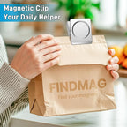 FINDMAG 8 Pack Clip Magnets Extra Large Magnetic Clips, Fridge Magnetic Christmas Light Clips, Clip Magnets Great for Home, Office, Whiteboard, Kitchen, Classroom - 2.2 Inch (Silver)