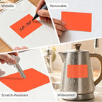 500 Pcs Large Moving Labels for Boxes 3 ×5 Inch Vinyl Self Adhesive Rectangle Stickers Color Coding Labels Waterproof Removable for Storage Bins Classroom Office Warehouse, Fluorescent Red