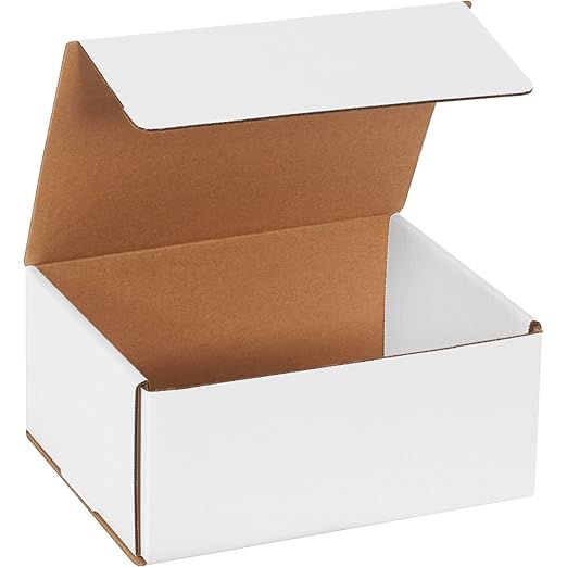Box USA BM974 9"L x 7"W x 4"H, White (Pack of 50)