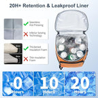 SPARTER Backpack Cooler Insulated Leak Proof 33/49 Cans, 2 Insulated Compartments Thermal Bag, Portable Lightweight Beach Travel Camping Lunch Backpack for Men and Women