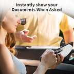 Car Registration and Insurance Holder, Leather Car Glove Box Organizer, Cool Car Accessories for ID, Driver's License Cards & Essential Document,business cards,Men&WomenBlack White Skull