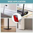 Floor Cord Cover Self Adhesive Cord Hider Floor Extension Cord Covers for Floor Power Cord Protector Cable Management Prevent Cable Trips Cable Cavity 0.59" W x 0.31" H (Light Grey Wood, 10Ft)
