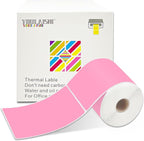 3 X 5 Inch Printable Waterproof Rectangle Color Coding Labels, 300 Per Roll Adhesive Color Coding Stickers for Bar-Codes, Address, Small Business Labeling, Inventory, Pink