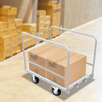 36"x24" Heavy Duty Platform Truck Cart, 2000lbs Capacity Steel Flatbed Cart with Front Handle & Side Hanldes, Industrial Grade Steel Hand Push Dolly Cart for Garden, Warehouse＆Yard