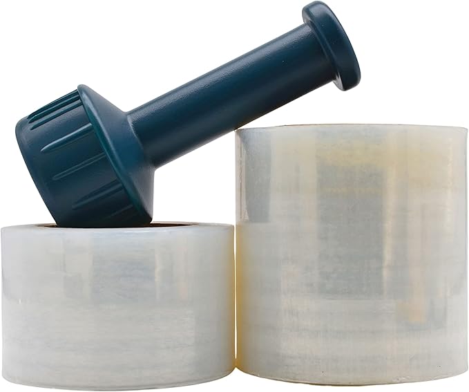 WOD SFD5 Industrial Mini Hand Stretch Wrap Film Plastic Dispenser - Used for Storage Moving, Pallet Wrap, Packaging, Wrapping: Fits 3 in Core (Pack of 100)
