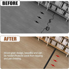 MYFAMIREA 10FT Floor Cord Cover for Wire Self Adhesive Cable Cavity Management PVC Extension Cord Hider Power Floor Wire Protector Cover Prevent Cable Trip for Office Home Outdoor (Black, 1.97'')