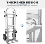 3 in 1 Convertible Hand Truck Dolly, Heavy-Duty Aluminum Hand Truck, 1000 lb Platform / 660 lb Upright Capacity Utility Cart with 10″ Pneumatic Wheels for Warehouse, Factory, Construction