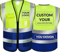 BeautyWill Custom Safety Vest Logo Class 2 High Visibility Reflevtive Vest Outdoor Protective Workwear