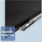 Quartet Glass Whiteboard, Non-Magnetic Dry Erase White Board, 24" x 18", Infinity Frameless Mounting, Includes Dry Erase Marker, Frosted White (G2418F)