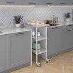 AmGood Stainless Steel Work Table with 2 Shelves and Casters | Metal Utility Table On Wheels (Stainless Steel Work Table with 2 Shelves + Casters, 15" Long x 30" Deep)