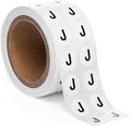 1000pcs Letter J Stickers, 0.5" Letter Sticker Dot Labels for Organization, Inventory, 1000/roll