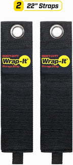 Heavy-Duty Wrap-It Storage Straps, 22" (2 Pack) - Hook and Loop Organizer Hanger for Extension Cords, Cables, Hoses, Rope and More for Garage, Home, Shop, Boat and RV Organization