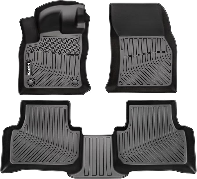 HAFIDI® Floor Mats Fit for 2022-2026 Volkswagen Taos All Weather Protection TPE Anti-Slip Automotive Floor Liners, Fits 1st & 2nd Row Full Set Custom VW Taos Accessories, Black