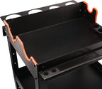Maxshine Premium Rolling Detailing Cart (22.05"D x 23.62"W x 31.5"H) - 3 Tier Rolling Utility Tool Cart (Black) -Easy Assembly - Organizer for Detailers' Garage, Workshop, Repair Shop, or Tool Storage