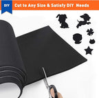 MAGZO Backed Adhesive Foam Padding 1/2" Thick x 12" W x 59" L, Black Neoprene Sheets, Closed Cell Foam Sheet Roll