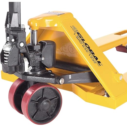 Global Industrial Industrial Duty Pallet Jack with 27" W x 48" L Forks, 5500 lb. Capacity, General Purpose Manual Pallet Truck for Warehouse, Manufacturing and Retail