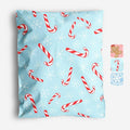 Christmas Poly Mailers 10x13 – Candy Canes – Waterproof, Tear-Resistant Shipping Bags with Adhesive Seal – 100 Pack – Package Mint