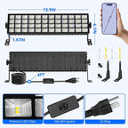 100W LED Shop Light, 11000LM Plug in Garage Light with 6FT Power Cord, IP66 Waterproof Work Bench Shop Lights for Garage, Workshop, Warehouse, Outdoor, Yard, Garden