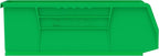 Akro-Mils 30234 AkroBins Plastic Storage Bins, Space-Saving Stackable Bins for Garage, Pantry, Craft Organization, 15" x 5" x 5", Green, 12-Pack