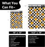 Poly Mailers 10x13 Inch 100 Pcs - Smiles Checkerboard Printed Shipping Bags, 2.4mil Thickness, Waterproof and Tear Resistant Mailing Envelopes, Self-Sealing Packaging Bags for Small Business