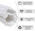 Cable Management Split Wire Loom Sleeve - Cord Hider & Protector for Desk, Pet Chew Proof, Wire Cover Organizer, Flexible Tube for Wires and Cables (3/4 Inch 10FT, White)