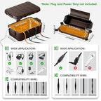 RESTMO 5-Piece Outdoor Waterproof Electrical Box Set – 12.5" x 8.5" x 5" Large & 7.1" x 2.3" x 2.3" Small, Weatherproof Boxes for Power Strip, Outlet, Plug, Socket, Timer, Holiday Light, Brown