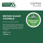 Green Mountain Coffee Roasters Brown Sugar Crumble Keurig Single-Serve K-Cup pods, Medium Roast Coffee, 72 Count