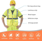 A-SAFETY Glow safety Vest ANSI Class 3