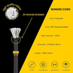 Bungee Cord Elastic Shock Cord 5/16" x 50' Bungee Rope for DIY, Tie Downs, Kayak and Outdoor - Black