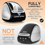 Compatible DYMO 30252 (1-1/8" x 3-1/2") Direct Thermal Address Labels, Replacement for DYMO LabelWriter 450, 4XL, Rollo, Zebra Printers – NOT for 550 & 5XL (24 Rolls / 8400 Labels), TRSTGIX