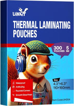 Uinkit 300Pack Thermal Laminating Pouches Card Size 4.3x6.3Inches 5Mil Thickness Laminating Sheets for Extra Protection Sealed 4x6 inches Photo Clear Glossy,Lamination Sheets Paper for Laminator