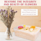 VOISEN Silica Gel Flower Drying, 10LBS Silica Gel for Drying Flowers,Color Indicating Flower Preservation Kit Contains Flowers Desiccant, Brush, Gloves, Plastic Box