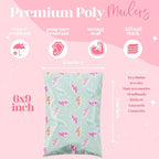 10x13 Designer Poly Mailer 100 Pack Heavy Duty Waterproof Self Seal Shipping Bags for Small Business Large Mailing Envelopes Bulk Tear Resistant Cute Packaging Lightning Bolt