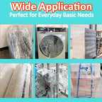 Stretch Wrap Film, 15" x 1000Ft Shrink Wrap Roll with Handles,60 Gauge Stretch Wrap Industrial Strength, Plastic Wrap for Pallet Wrapping Shipping Moving and Surface Protection (2 Pack-15"-60 Gauge)